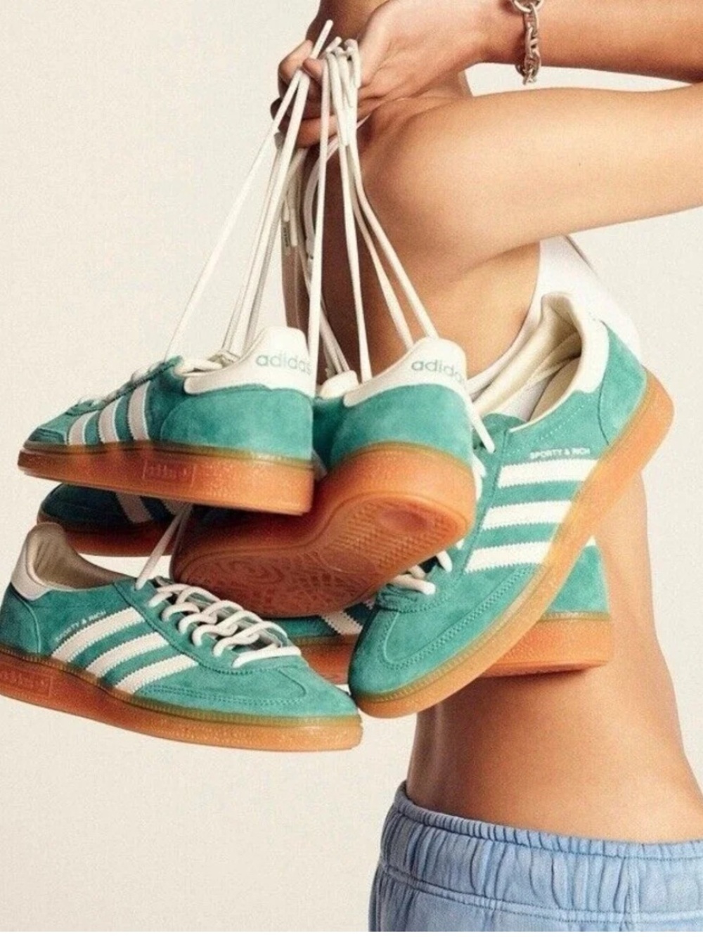Adidas Sporty and Rich Handball Spezial Green UK 6 US 6.5 Women 8.5 - Picture 2 of 9